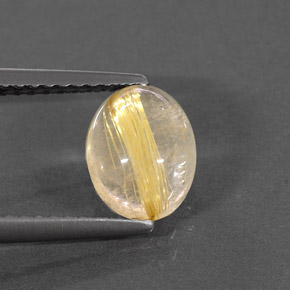 Quartz rutilé jaune naturelle transparent, 1,55 ct, transparent / translucide