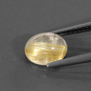 Quartz rutilé jaune naturelle transparent, 1,55 ct, transparent / translucide