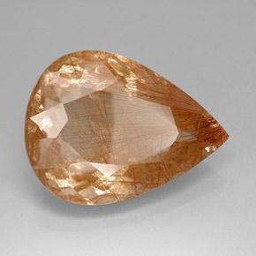 Quartz rutilé marron naturelle transparent, 83,74 ct, transparent / translucide