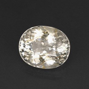 Quartz rutilé jaune naturelle coupe ovale, 18,65 ct, transparent