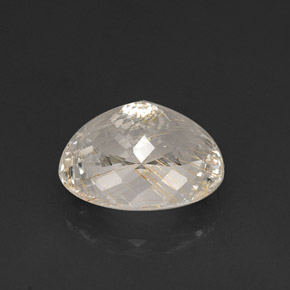 Quartz rutilé jaune naturelle coupe ovale, 18,65 ct, transparent