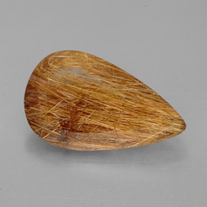 Quartz rutilé marron naturelle transparent, 4,38 ct, transparent / translucide