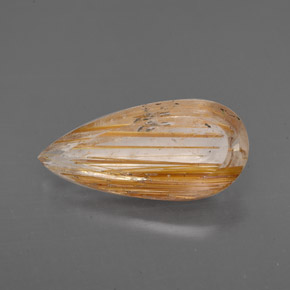 Quartz rutilé incolore naturelle transparent, 2,76 ct, transparent / translucide