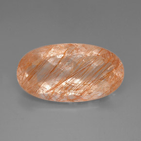 Quartz rutilé jaune naturelle transparent, 35,50 ct, transparent / translucide