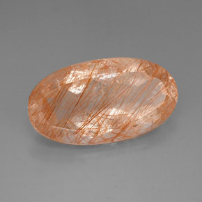 Quartz rutilé jaune naturelle transparent, 35,50 ct, transparent / translucide