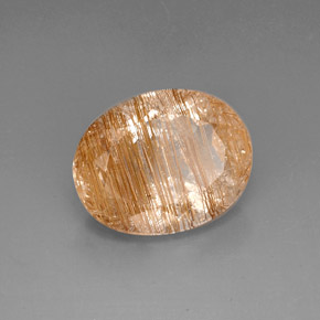 Quartz rutilé jaune naturelle transparent, 22,42 ct, transparent / translucide