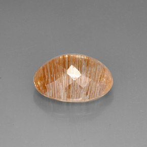 Quartz rutilé jaune naturelle transparent, 22,42 ct, transparent / translucide