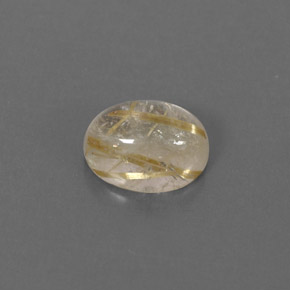 Quartz rutilé jaune naturelle transparent, 1,61 ct, transparent / translucide