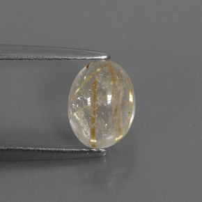 Quartz rutilé jaune naturelle transparent, 1,61 ct, transparent / translucide