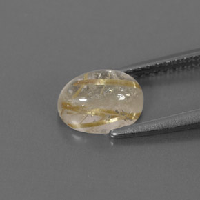 Quartz rutilé jaune naturelle transparent, 1,61 ct, transparent / translucide