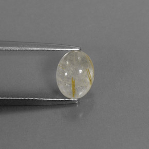 Quartz rutilé jaune naturelle transparent, 1,47 ct, transparent / translucide