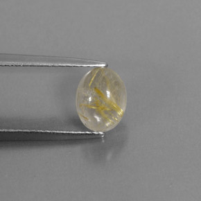 Quartz rutilé jaune naturelle transparent, 1,48 ct, transparent / translucide