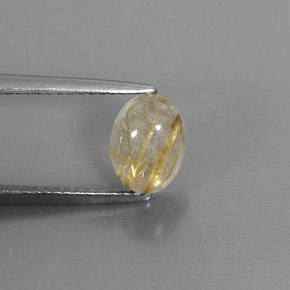 Quartz rutilé jaune naturelle transparent, 1,61 ct, transparent / translucide