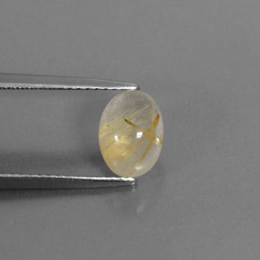 Quartz rutilé jaune naturelle transparent, 1,61 ct, transparent / translucide