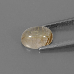 Quartz rutilé jaune naturelle transparent, 1,47 ct, transparent / translucide