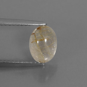 Quartz rutilé jaune naturelle transparent, 1,47 ct, transparent / translucide