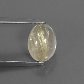 Quartz rutilé jaune naturelle transparent, 1,60 ct, transparent / translucide