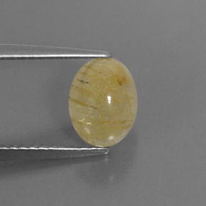 Quartz rutilé jaune naturelle transparent, 1,45 ct, transparent / translucide