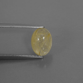 Quartz rutilé jaune naturelle transparent, 1,60 ct, transparent / translucide