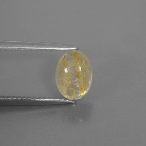 Quartz rutilé jaune naturelle transparent, 1,67 ct, transparent / translucide