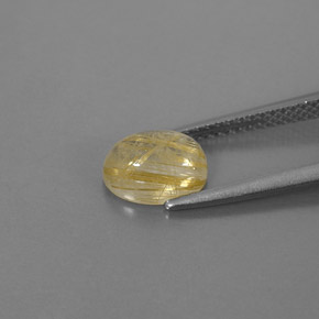 Quartz rutilé jaune naturelle transparent, 1,67 ct, transparent / translucide