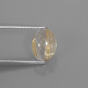 Quartz rutilé jaune naturelle transparent, 1,63 ct, transparent / translucide