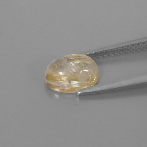 Quartz rutilé jaune naturelle transparent, 1,63 ct, transparent / translucide