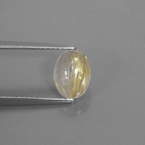 Quartz rutilé jaune naturelle transparent, 1,69 ct, transparent / translucide