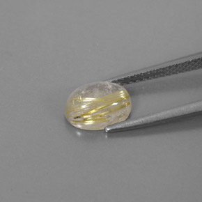 Quartz rutilé jaune naturelle transparent, 1,69 ct, transparent / translucide