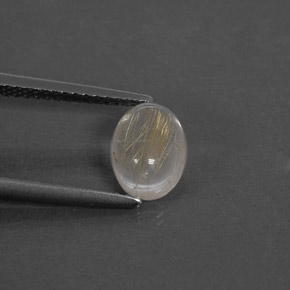 Quartz rutilé jaune naturelle transparent, 1,35 ct, transparent / translucide