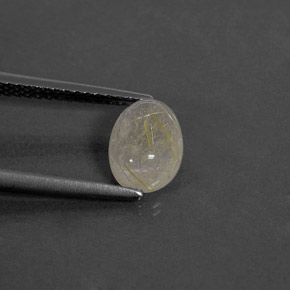 Quartz rutilé jaune naturelle transparent, 1,46 ct, transparent / translucide