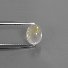 Quartz rutilé jaune naturelle transparent, 1,68 ct, transparent / translucide