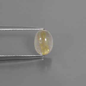 Quartz rutilé jaune naturelle transparent, 1,45 ct, transparent / translucide