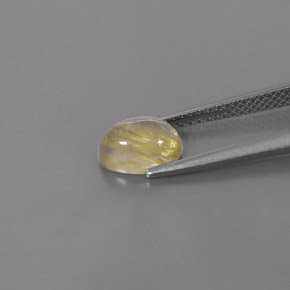 Quartz rutilé jaune naturelle transparent, 1,45 ct, transparent / translucide