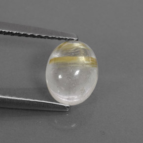 Quartz rutilé jaune naturelle transparent, 1,45 ct, transparent / translucide