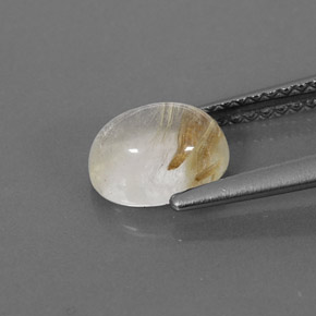 Quartz rutilé jaune naturelle transparent, 1,45 ct, transparent / translucide