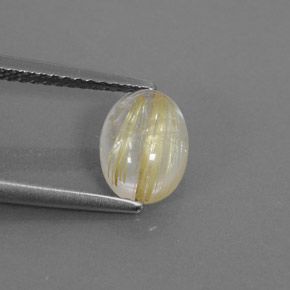 Quartz rutilé jaune naturelle transparent, 1,54 ct, transparent / translucide