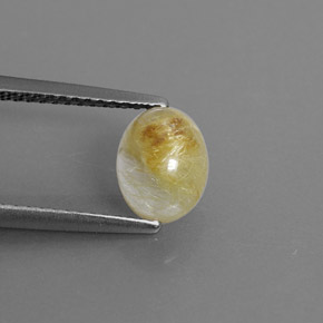 Quartz rutilé jaune naturelle transparent, 1,46 ct, transparent / translucide