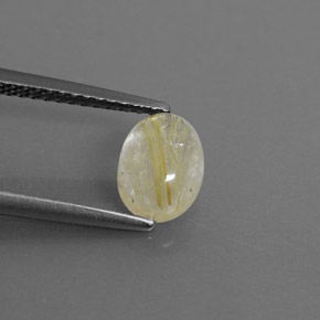 Quartz rutilé jaune naturelle transparent, 1,40 ct, transparent / translucide