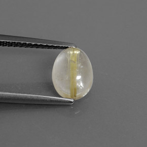Quartz rutilé jaune naturelle transparent, 1,52 ct, transparent / translucide