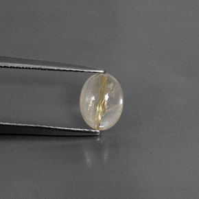 Quartz rutilé jaune naturelle transparent, 1,33 ct, transparent / translucide