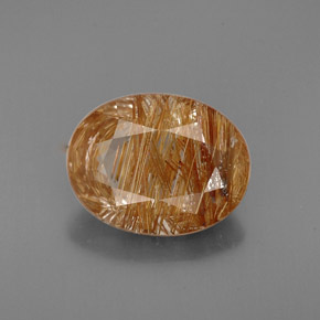 Quartz rutilé jaune naturelle transparent, 4,93 ct, transparent / translucide