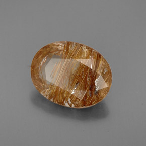Quartz rutilé jaune naturelle transparent, 4,93 ct, transparent / translucide