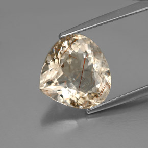 Quartz rutilé jaune naturelle en forme de poire, 3,65 ct, transparent