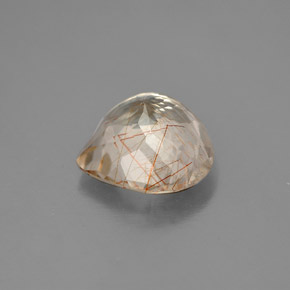 Quartz rutilé jaune naturelle en forme de poire, 3,65 ct, transparent