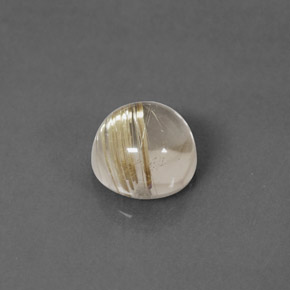 Quartz rutilé jaune naturelle coupe roude, 1,99 ct, transparent