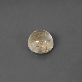 Quartz rutilé jaune naturelle coupe roude, 1,78 ct, transparent