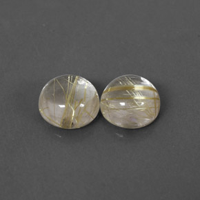 Achetez naturel ct jaune quartz rutilé gems, coupe roude, en provenance inde chez gemselect. en stock, livraison internationale!