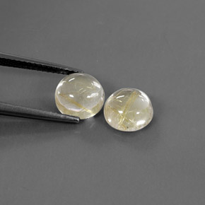 Achetez naturel ct jaune quartz rutilé gems, coupe roude, en provenance inde chez gemselect. en stock, livraison internationale!