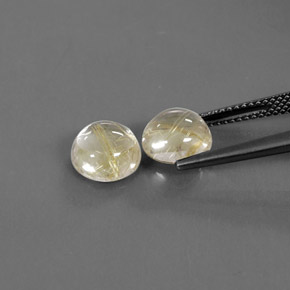 Achetez naturel ct jaune quartz rutilé gems, coupe roude, en provenance inde chez gemselect. en stock, livraison internationale!